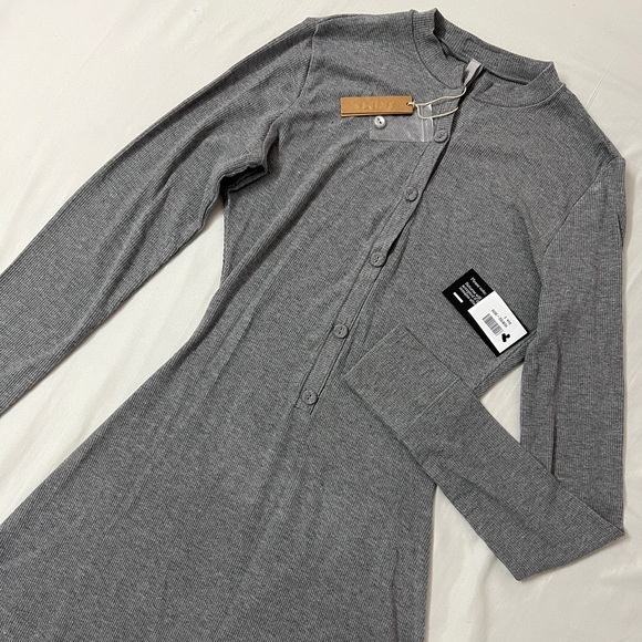 SKIMS Pants - SKIMS Soft Lounge Ribbed Onesie Romper Long Sleeve Henley Button Up